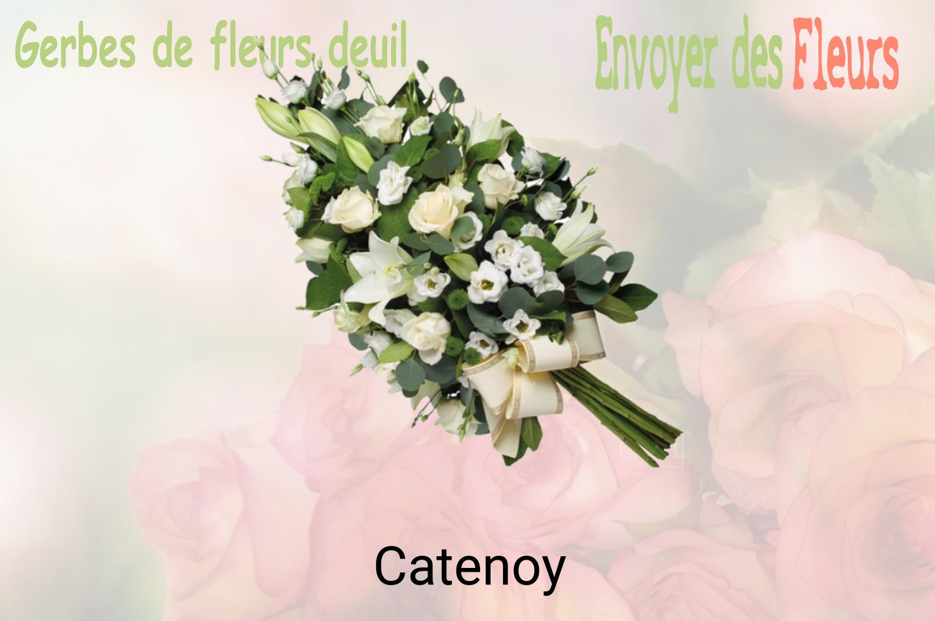 Gerbe de fleurs de deuil livrée à Catenoy